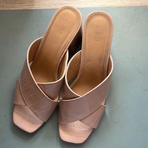 Blush Pink summer heels sandals